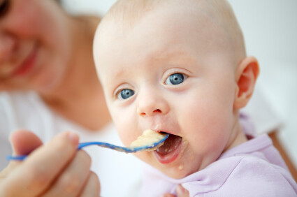 baby eating solids