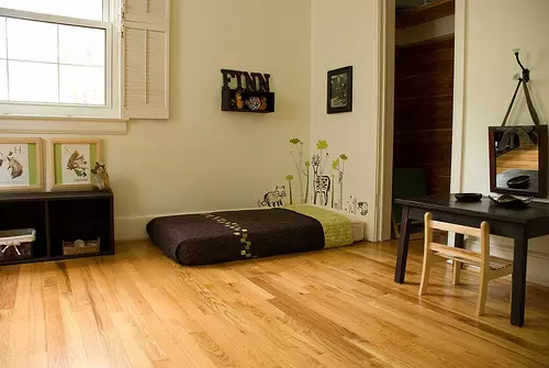 crib mattress on floor for baby