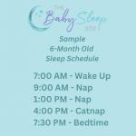 6 month old sleep schedule - sample schedule