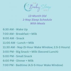 13 Month Old Sleep Schedule - 1 Nap With Meals