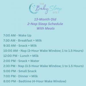 13 Month Old Sleep Schedule - 2 Naps With Meals