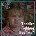 Grumpy toddler girl fighting bedtime during evening routine